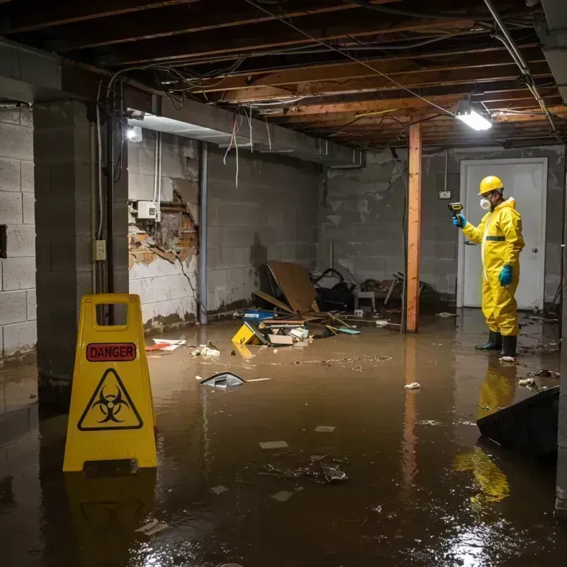 Flooded Basement Electrical Hazard in Frontenac, MO Property