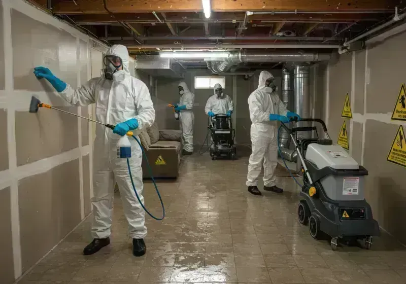 Basement Moisture Removal and Structural Drying process in Frontenac, MO